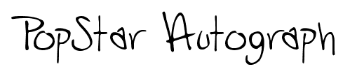 PopStar Autograph font